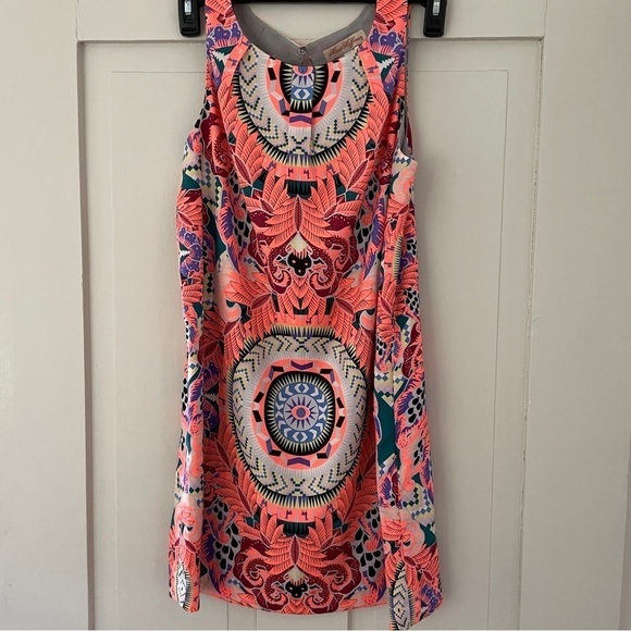 Mara Hoffman Orange Shift Dress in Jungle Trip Coral - Picture 6 of 16